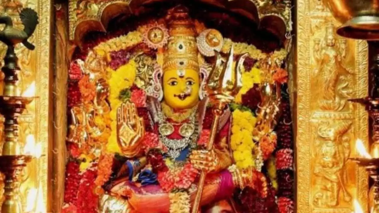 Dussehra Sharnnavaratri celebrations at Indrakiladri: Goddess Durga appears as Gayatri Devi