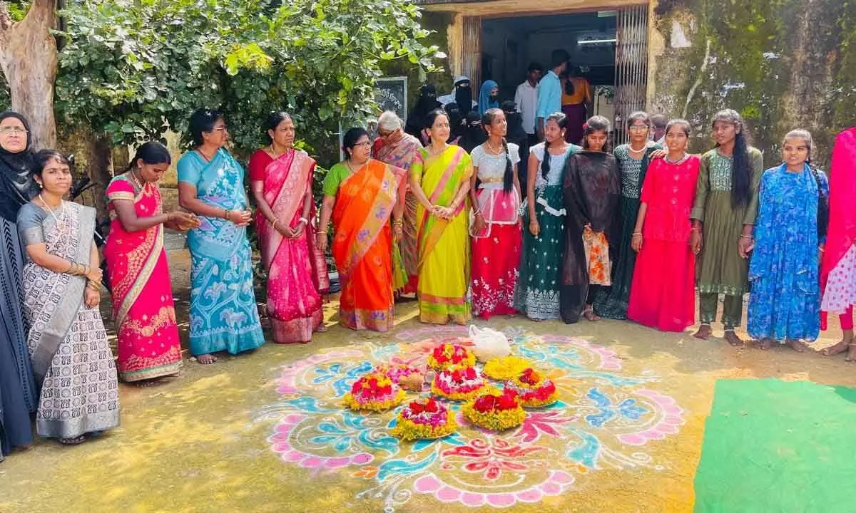 Bathukamma Celebrations at Government Boys Junior College