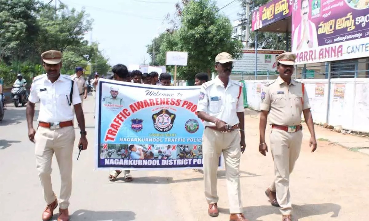 Traffic Violators Counseled by Nagarkurnool Police