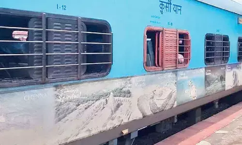 Passengers rue limited view of scenic Western Ghats through shuttered windows