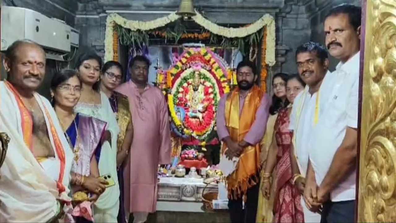 Annapurna Devi Darshan at Vasavi Temple During Sharannavaratri.