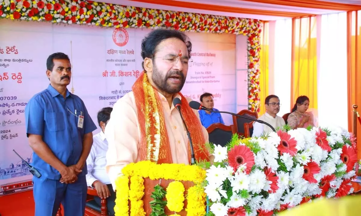 Kishan Reddy flags off new train from Secbad to Goa