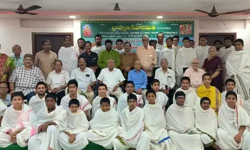 Clothes distributed to Vedic school students