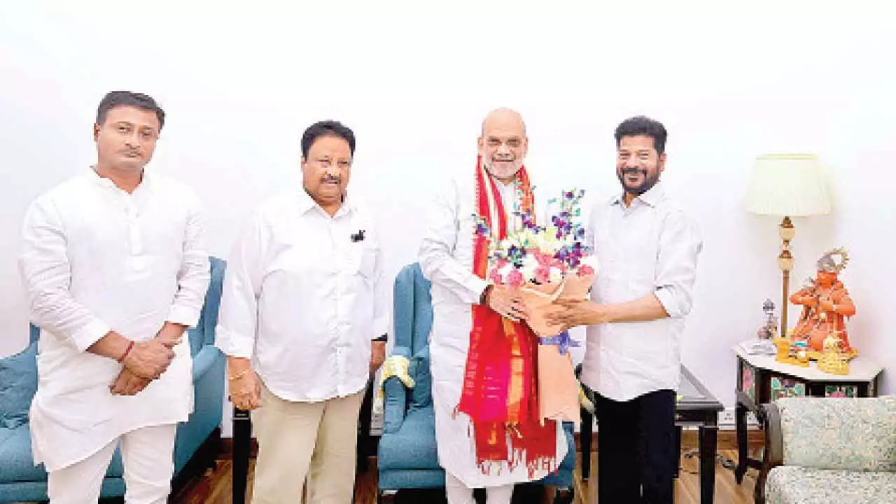 CM Revanth Reddy meets Union Home Minister Amit Shah in Delhi