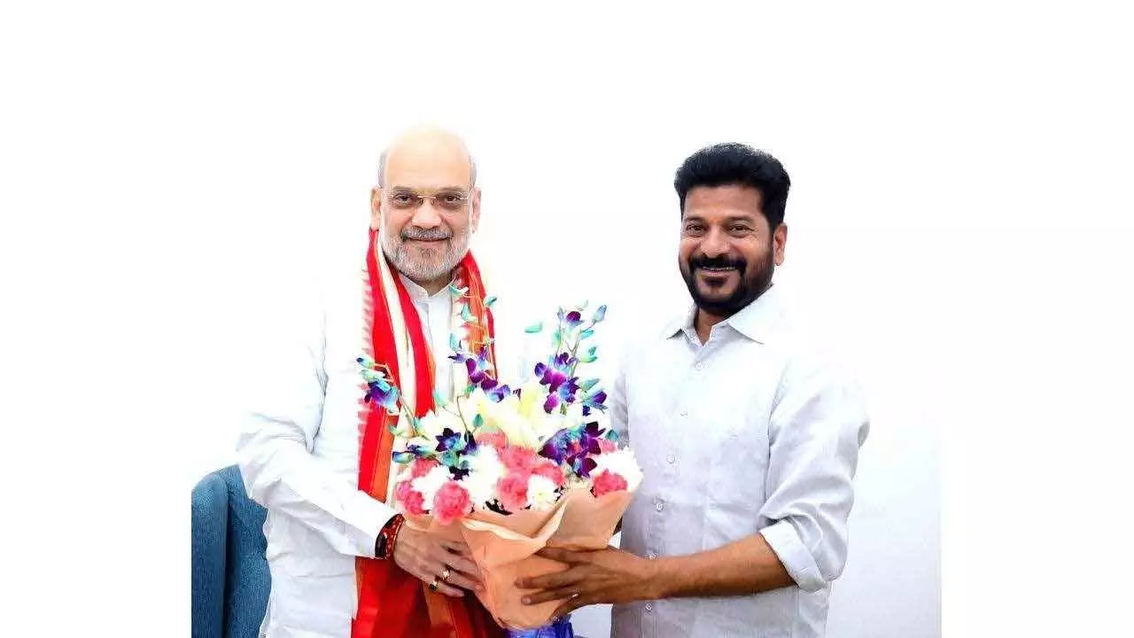 Revanth meets Amit Shah with a wish-list for funds