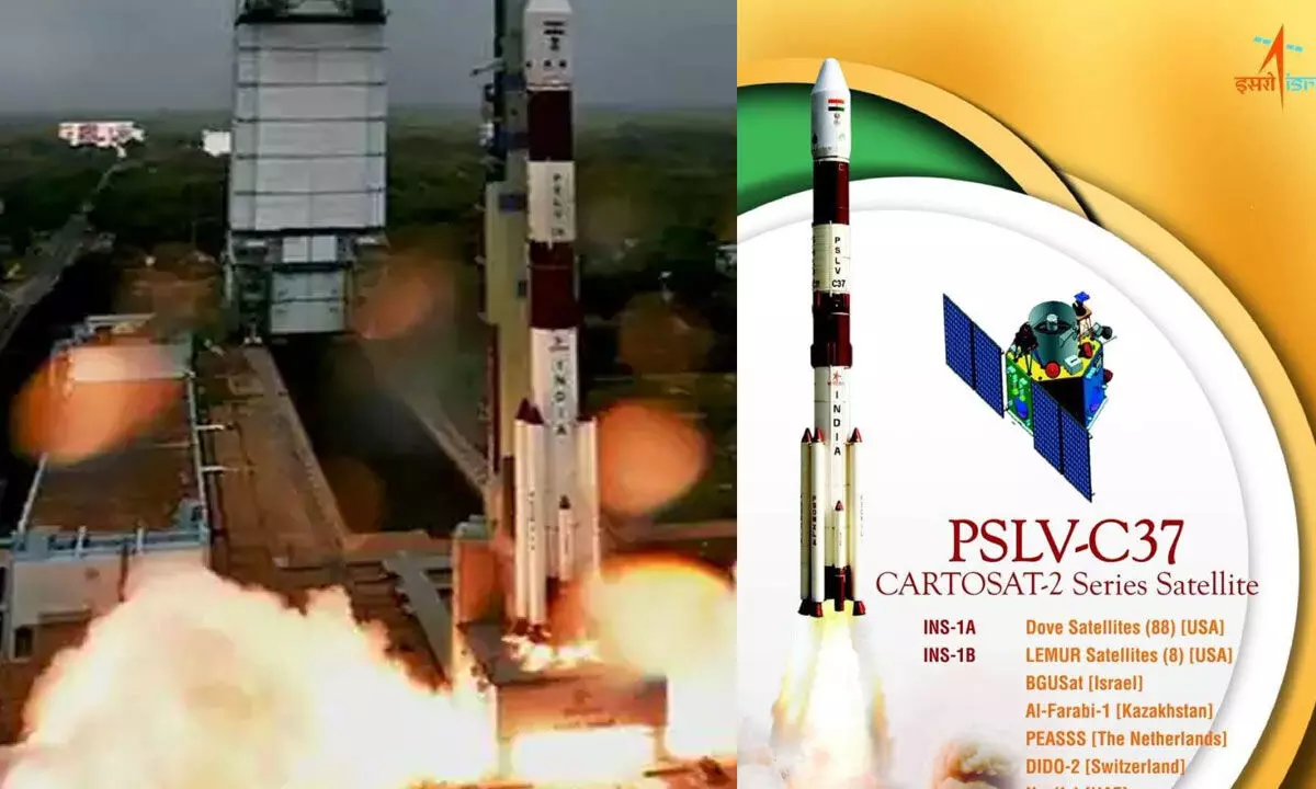 PSLV-37 rocket enters earth’s atmosphere