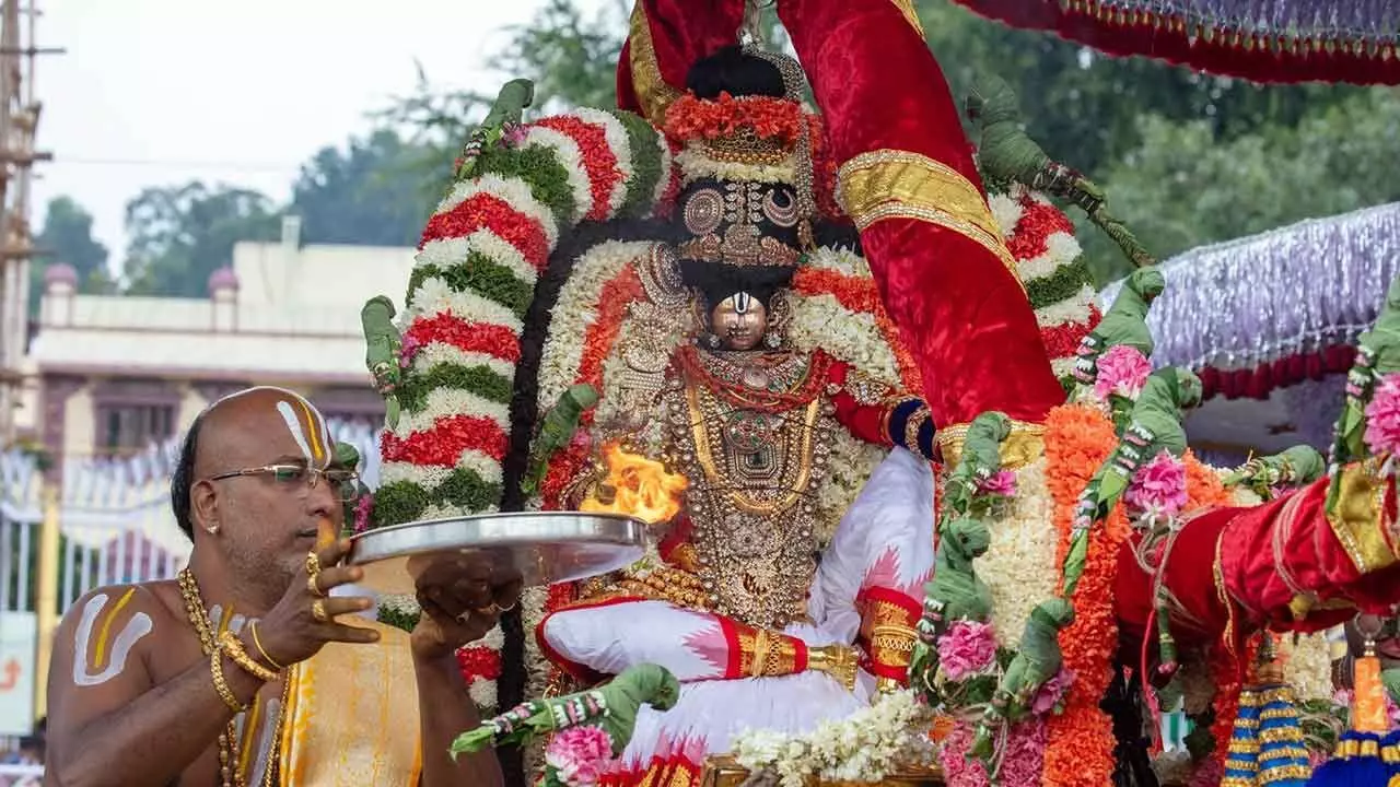 Fervour, gaiety mark Garuda Vahana Seva