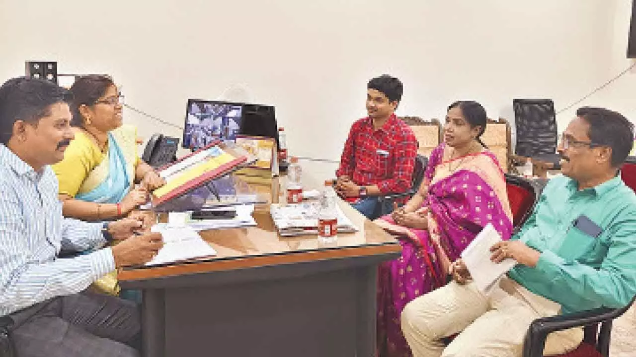 District and Sessions Judge Majji Babita addressing the organising committee of the free medical camp in Vijayawada on Tuesday