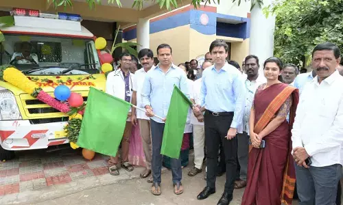Nagari MLA Bhanuprakash inaugurates ambulance