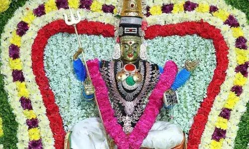 Lord, Goddess ride on Nandi Vahanam