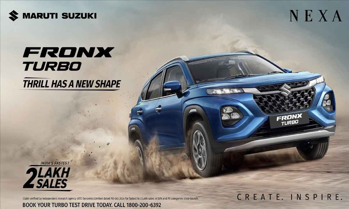 Another Milestone, Another Benchmark FRONX hits fastest 2 lakh sales