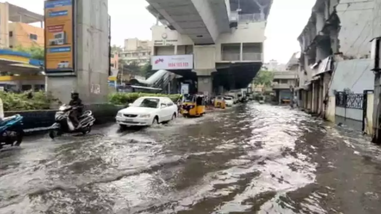 Rain Lashes Several Areas in Hyderabad