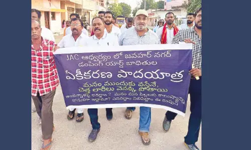 Stung by stink, Medchal locals kickstart Ekikarana Padayatra