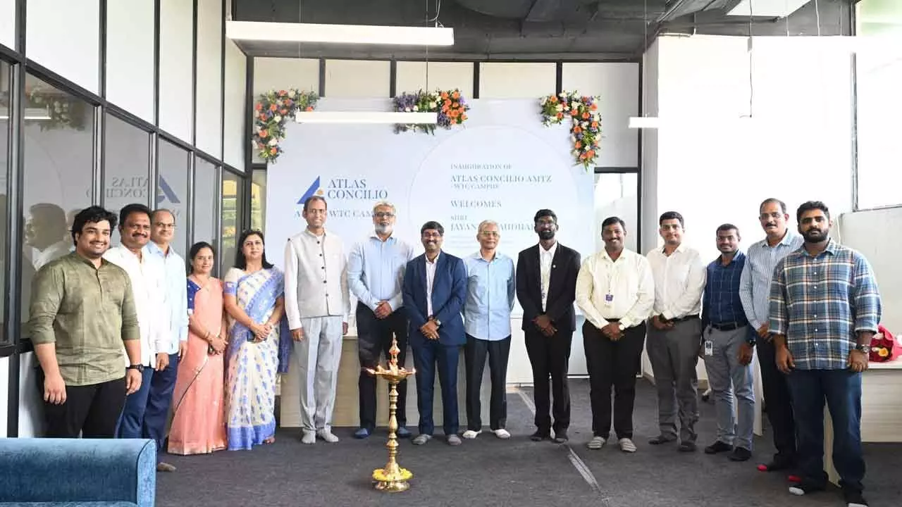 Union Minister of State for the Ministry of Skill Development and Entrepreneurship Jayant Chaudhary at the inaugural of Atlas Concilio at AMTZ in Visakhapatnam on Tuesday