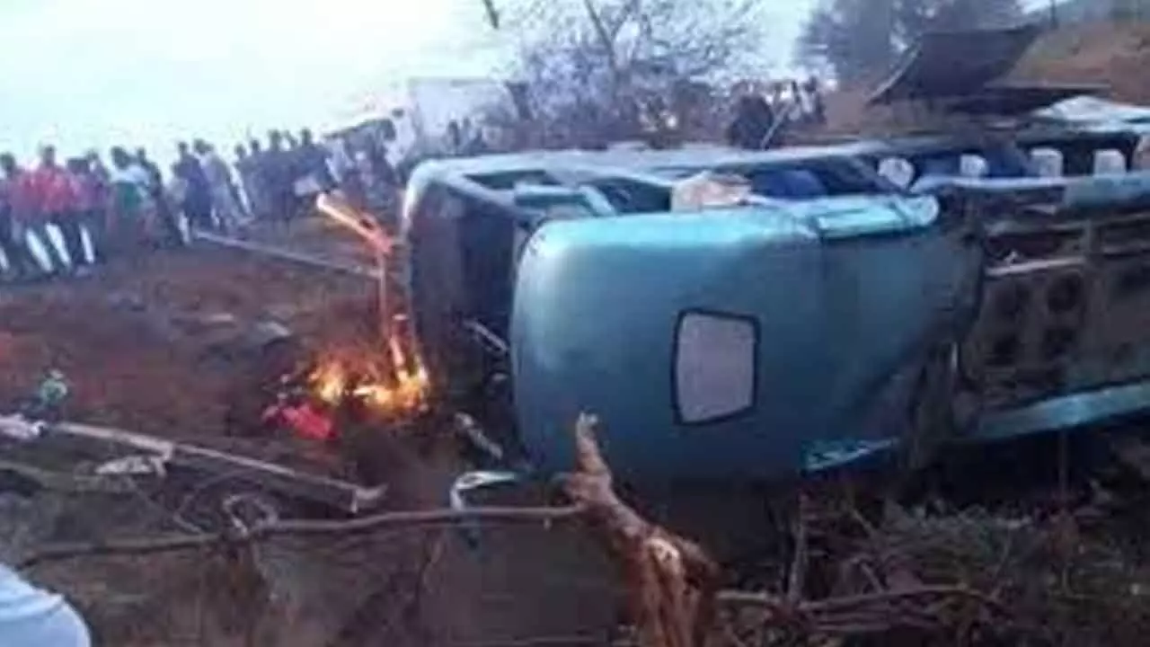 Four killed, 29 injured after bus overturns in Zambia