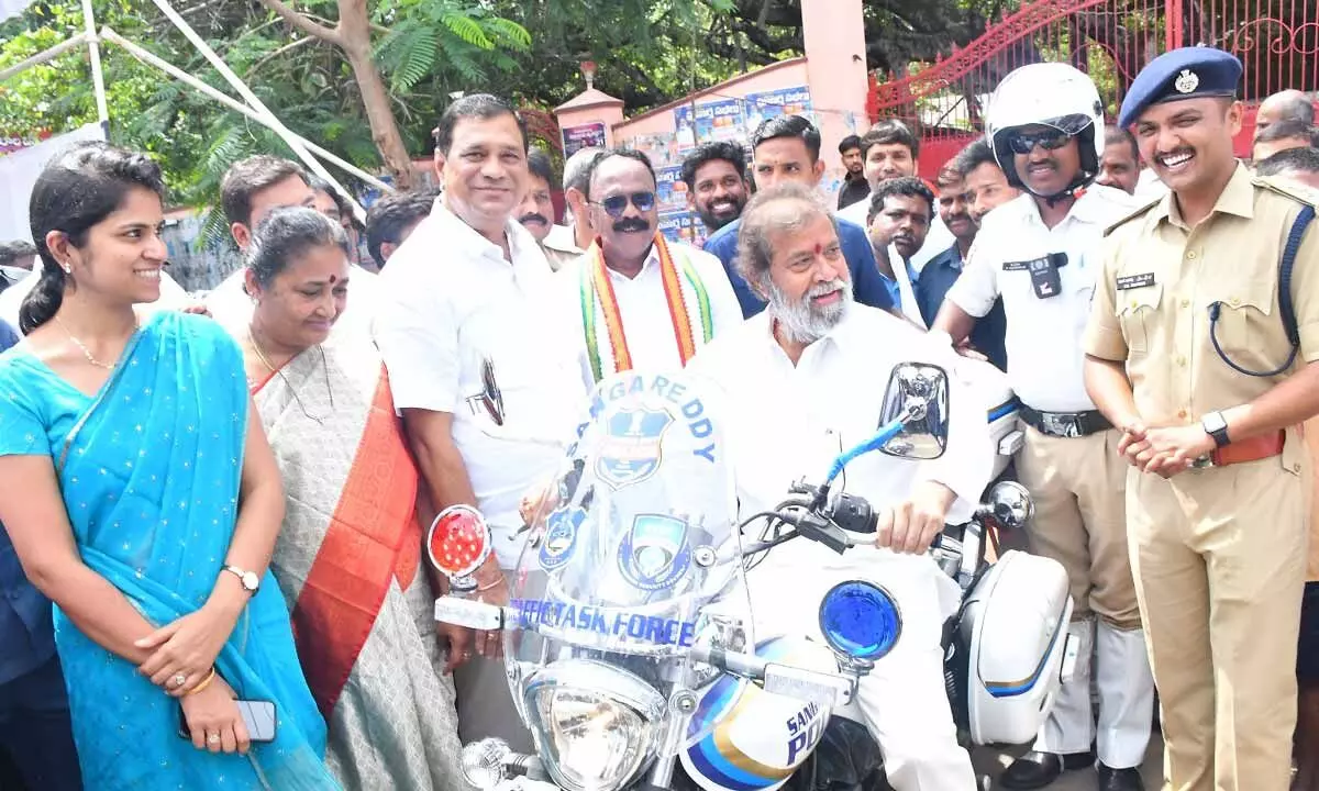 Traffic Task Force Bikes Launched to Alleviate Congestion in Sangareddy District