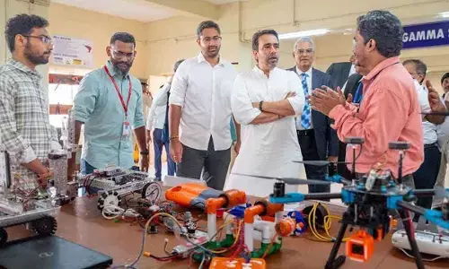 Union Minister of State for the Ministry of Skill Development and Entrepreneurship Jayant Chaudhary at the GITAM campus in Visakhapatnam on Tuesday