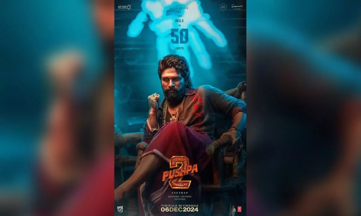 With just 50 days to go; Allu Arjun commands attention in the new poster of ‘Pushpa 2: The Rule’