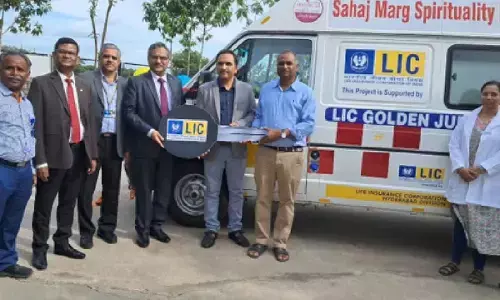 LIC Golden Jubilee Foundation donates ambulance