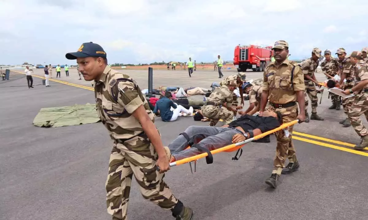 Mangaluru International Airport Conducts Full-Scale Emergency Drill Mangalam 2024