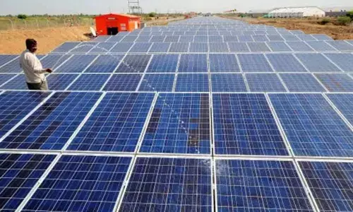 Solar power plant in NP Kunta village in Sri Sathya Sai district