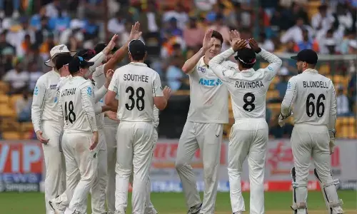 IND vs NZ: India lose seven wickets for 54 runs to score 462 in second innings; set New Zealand a target of 107 to win first Test