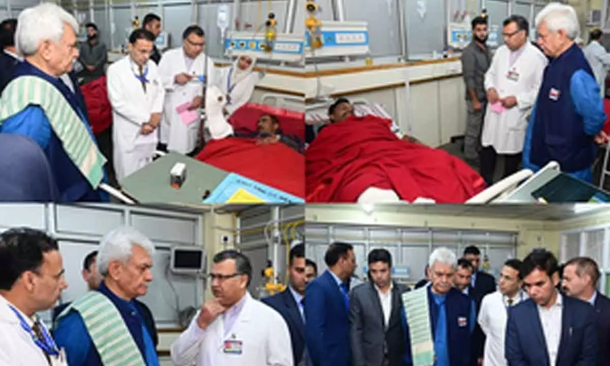 J&K LG visits injured; Kharge, Farooq slam Gagangir attack, Pakistan