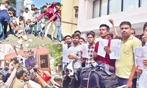 Hyderabad: As a last-ditch bid, Group-I aspirants hold protest in city