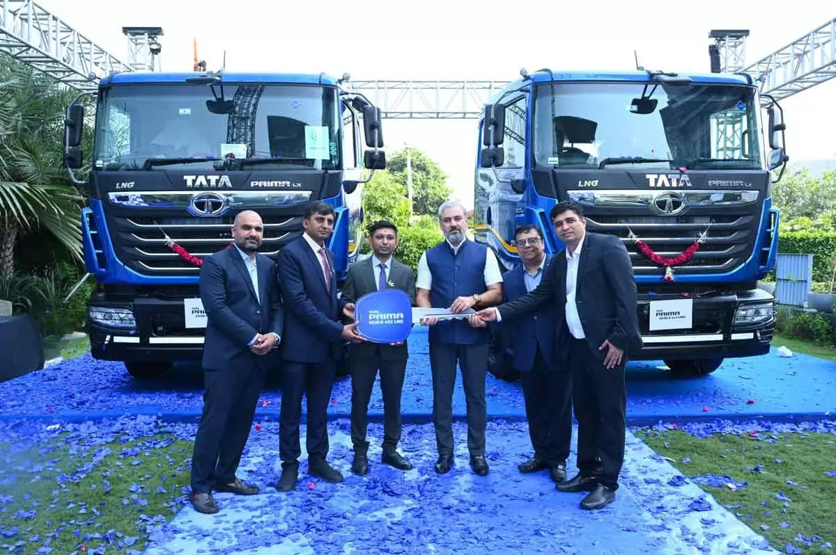 Tata Motors advances green mobility, begins delivery of LNG-powered trucks to Clean Green Fuel and Logistics Pvt. Ltd