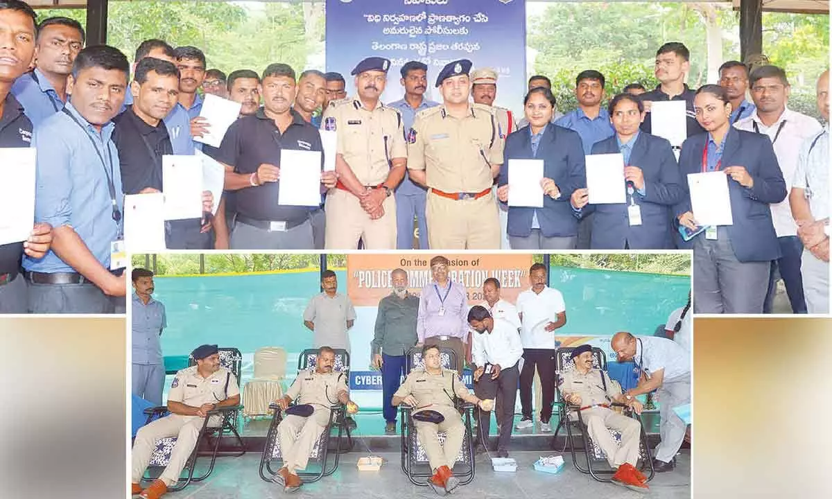 Mega blood donation camp held at Cyberabad Police hq