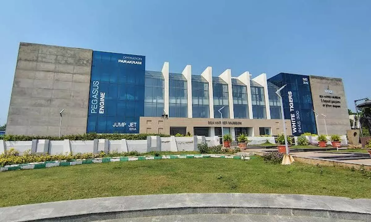 A view Sea Harrier Museum at Beach Road in Visakhapatnam. Photos: Vasu Potnuru