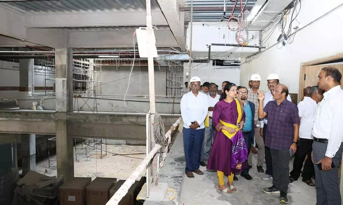 TTD JEO inspects children’s hospital works in Tirupati