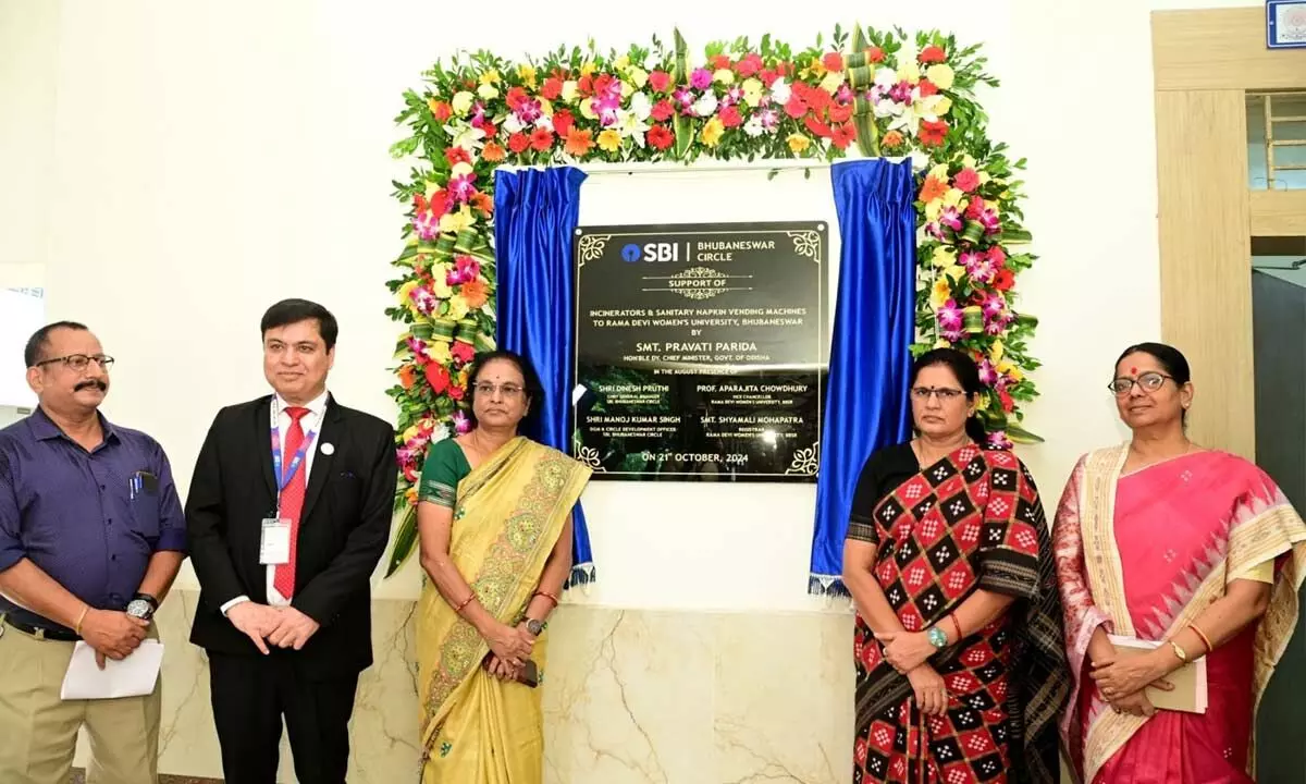 SBI donates Sanitary Pad Vending Machines