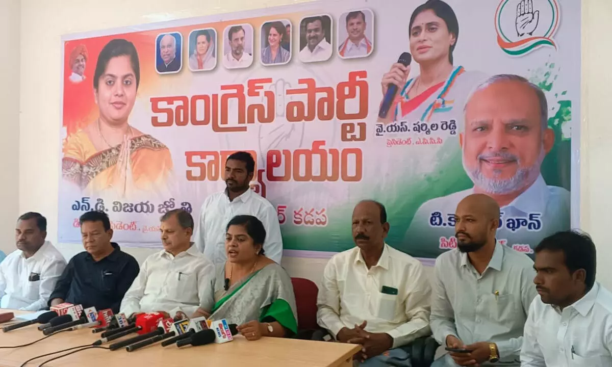 Congress Leaders Demand Immediate Implementation of Promised Welfare Schemes in Kadapa