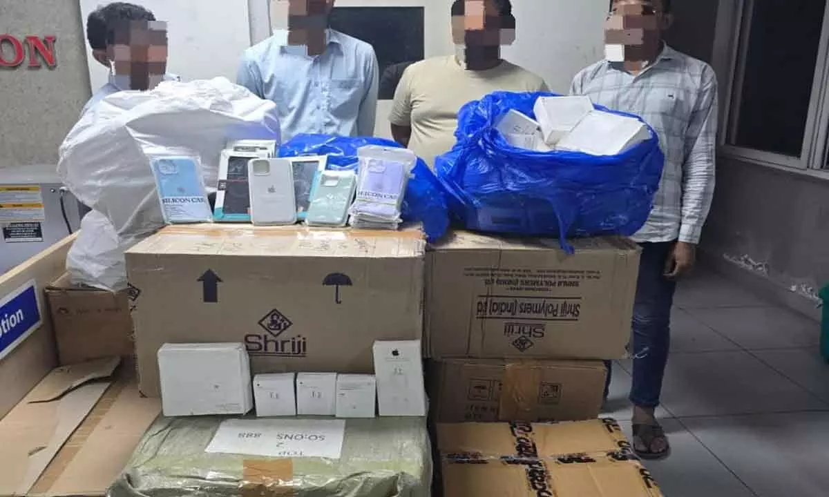 Four Arrested for Selling Fake Apple Products in Hyderabad