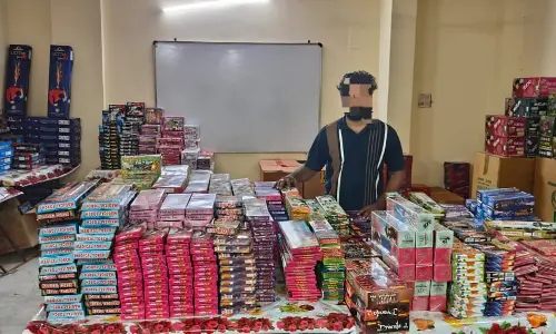 Illegal Firecracker Storage Busted in Hyderabad: One Arrested, Goods Worth Rs. 5 Lakhs Seized