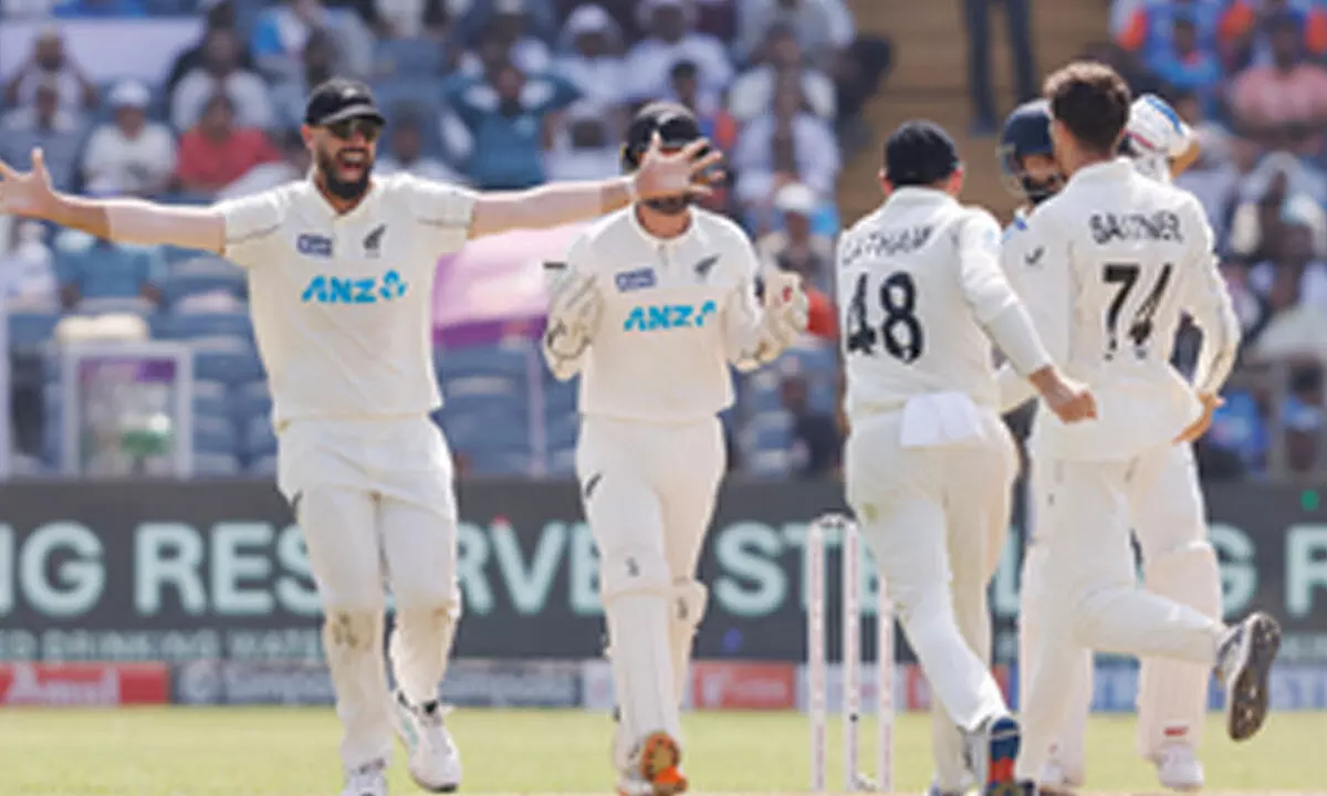 2nd Test: Santner picks five as NZ inch closer to historic series win over India