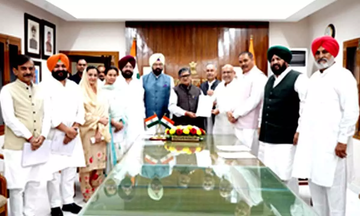 BJP leaders meet Punjab Guv, seeks timely lifting of paddy