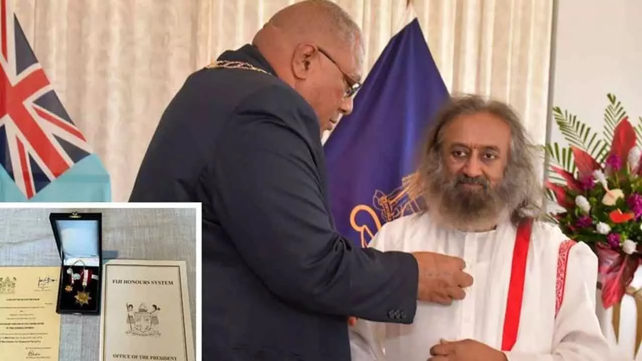 Sri Sri Ravi Shankar honoured with Fijis highest civilian award