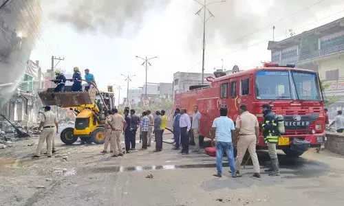 Major fire mishap in Jangaon!