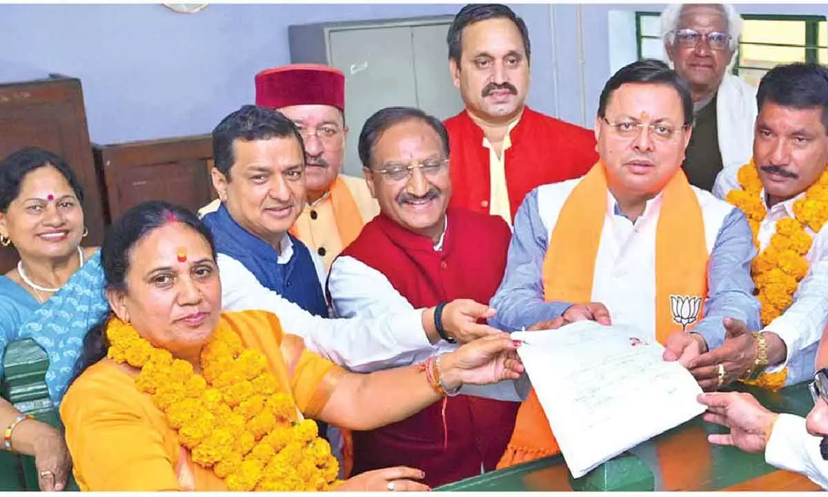 Cong-BJP candidates file papers for Kedarnath assembly bypoll