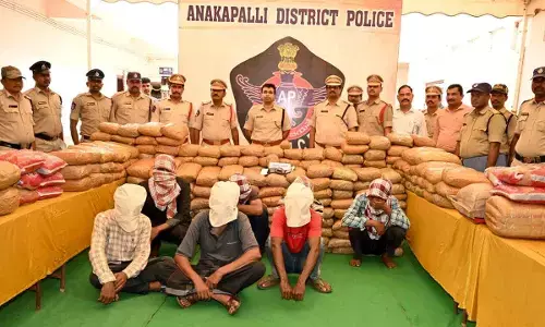 Anakapalli district police seize 448 kg ganja
