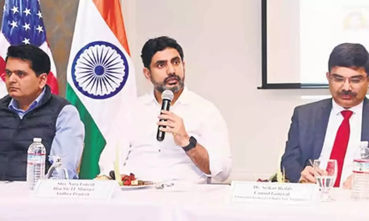 Nara Lokesh attends Indiaspora meeting, emphasises on investments