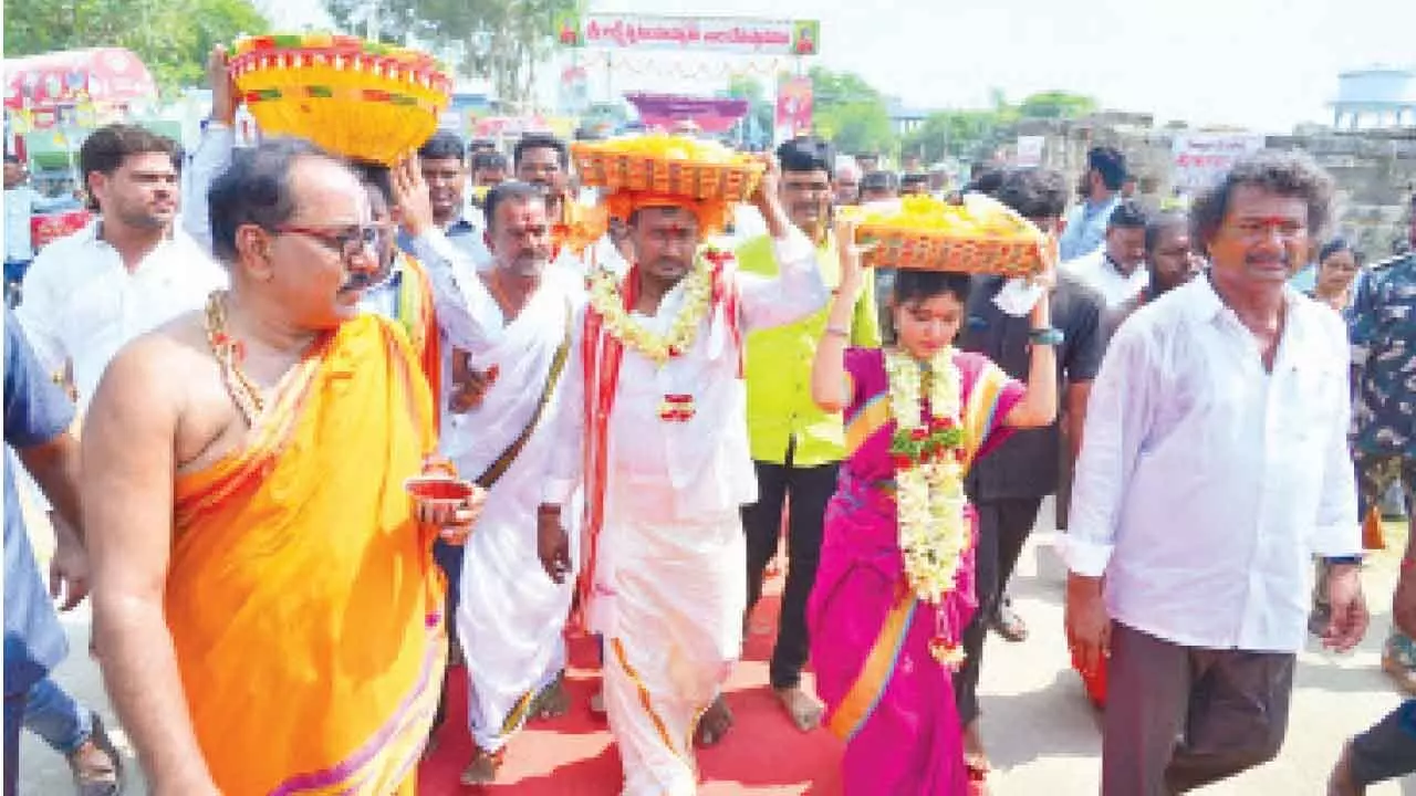 Lakshmi Narasimha Swamy celestial wedding performed