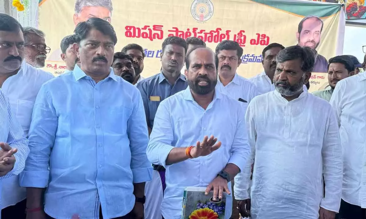 AP Minister Satya Kumar Yadav Launches Pothole Filling Initiative in Dharmavaram