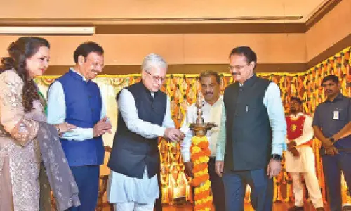 Governor Jishnu Dev Varma inaugurating the Foundation Day of eight States and five Union Territories at Raj Bhavan in Hyderabad on Friday