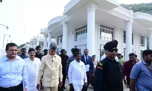 Chandrababu visits Rushikonda buildings, here is a note on the project