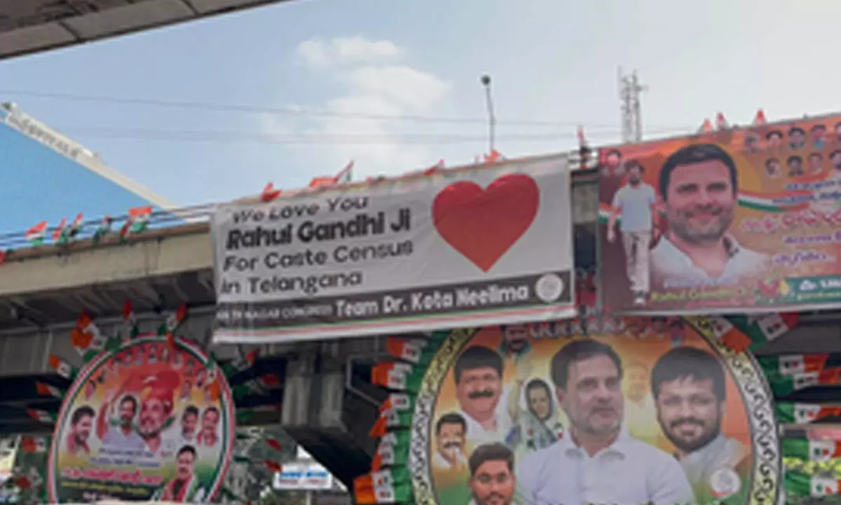 Posters, banners festoon Hyderabad to welcome Rahul Gandhi