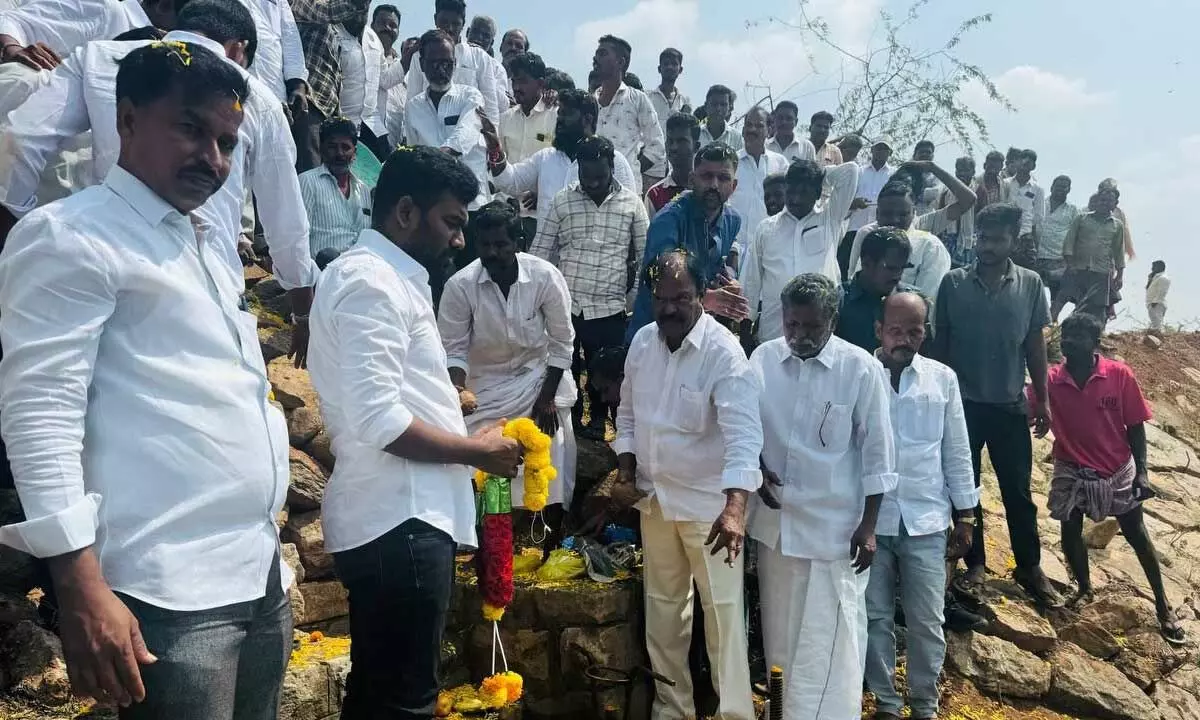 Water released to Ravulacheruvu village in Dharmavaram Constituency