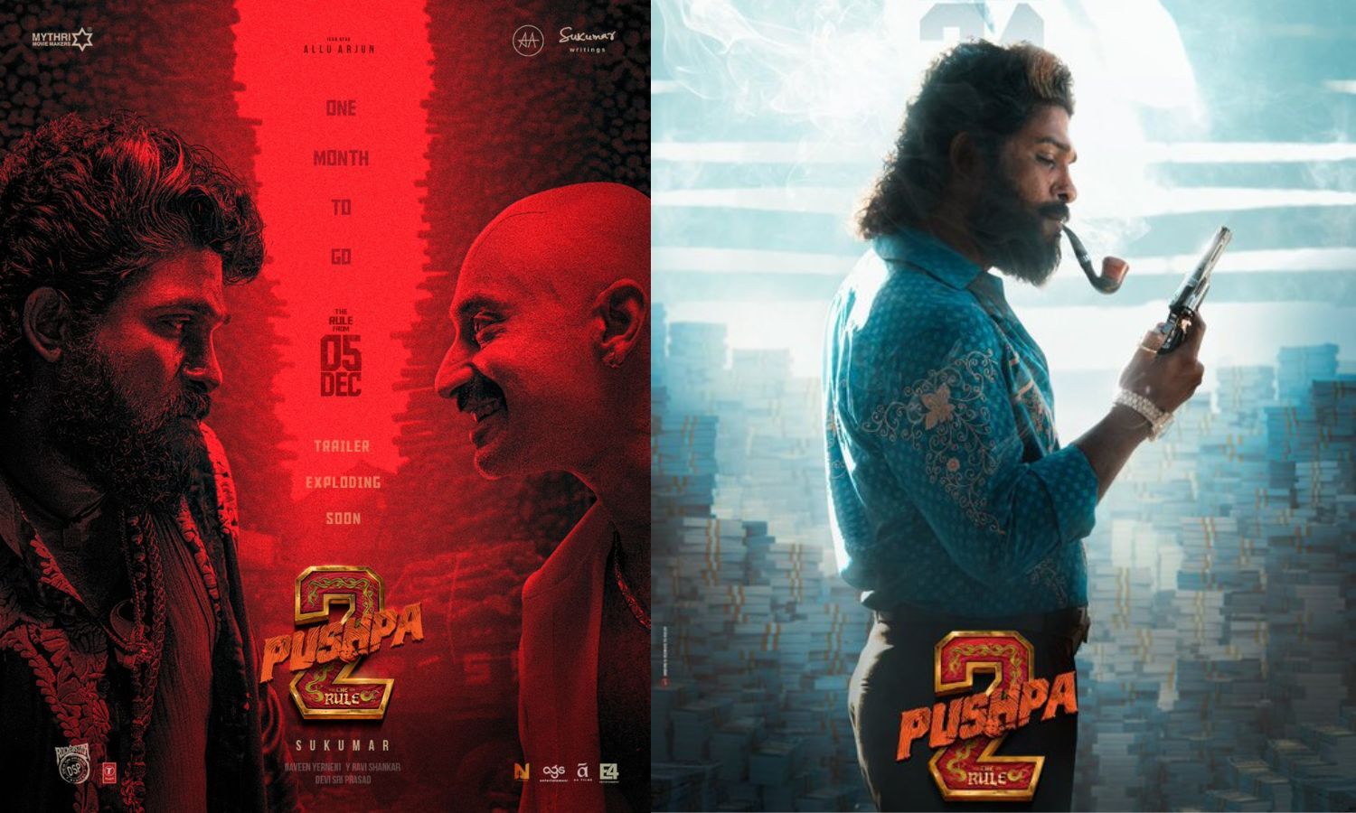 Pushpa 2' New Poster: Allu Arjun and Fahadh Faasil's Rivalry Intensifies